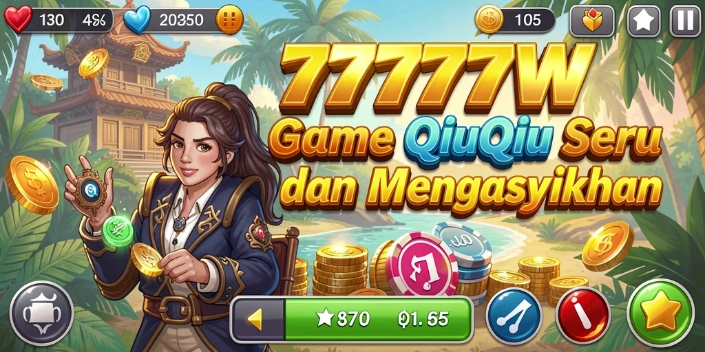 Screenshot gameplay QiuQiu yang mendebarkan di 7777W.