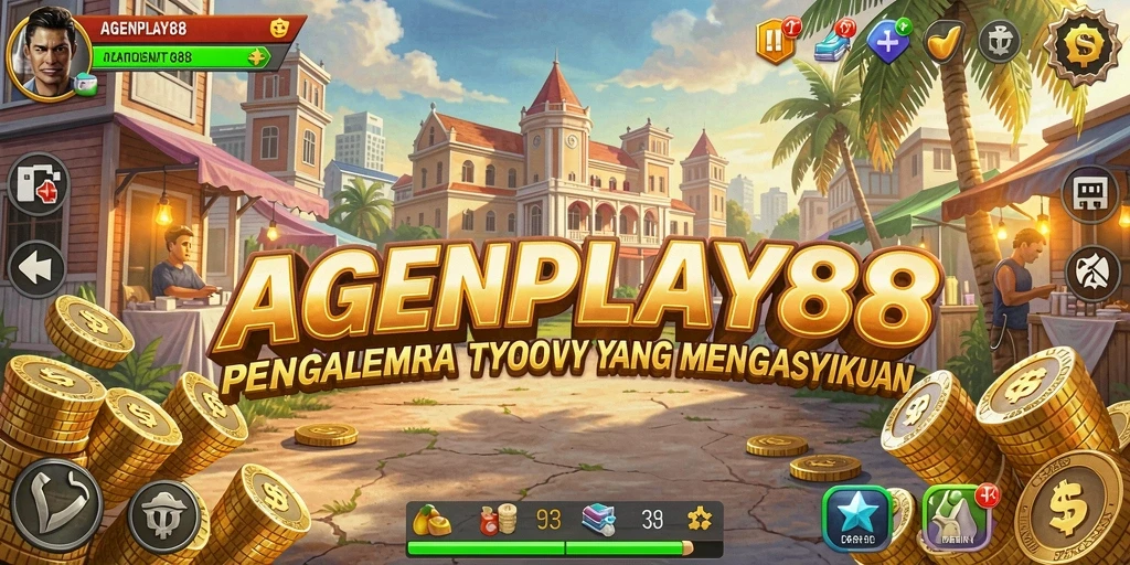 Tampilan gameplay AGENPLAY88 dengan suasana bisnis yang dinamis.