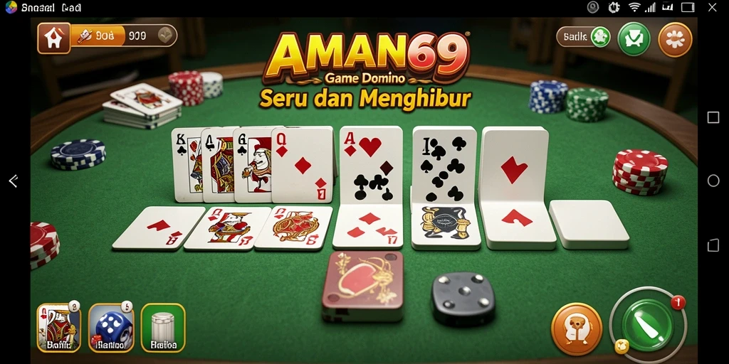 Screenshot gameplay AMAN69 menampilkan keseruan bermain Domino.