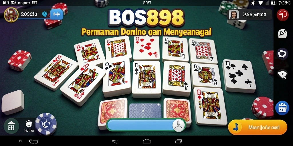 Tampilan menarik dari gameplay Domino di BOS898.