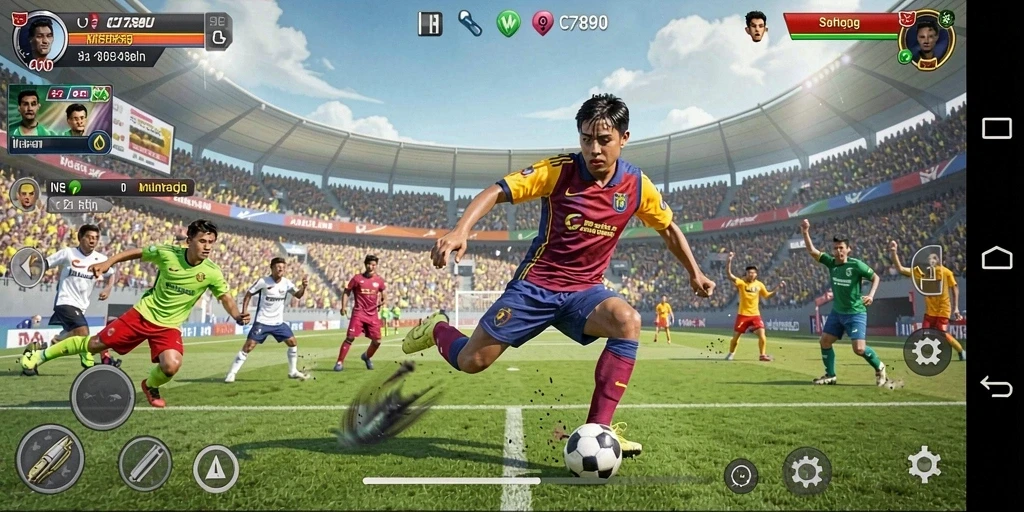 Tangkapan layar fitur gameplay mendebarkan dari C7890 yang menunjukkan aksi olahraga.