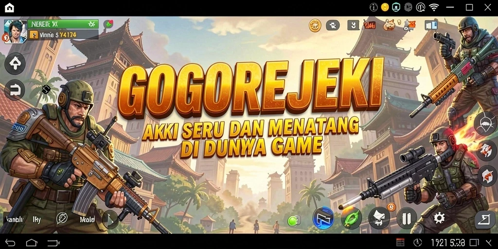 Tampilan aksi mendebarkan di GOGOREJEKI dengan karakter beragam.
