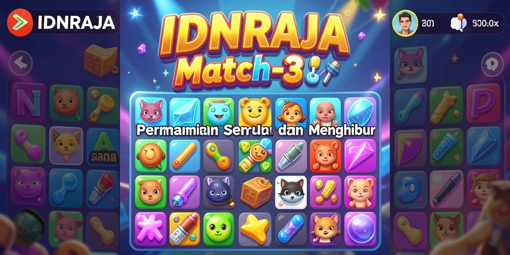 Tampilan gameplay IDNRAJA yang mengasyikkan dan penuh warna.
