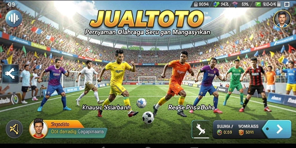 Tampilan gameplay seru JUALTOTO dalam aksi olahraga.