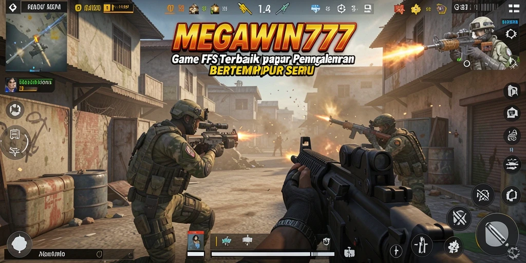Tampilan gameplay seru MEGAWIN777 dalam mode FPS.