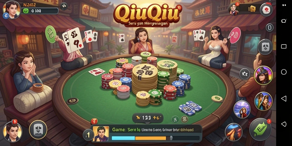 Screenshot N32 menampilkan pemain yang sedang asyik bermain QiuQiu.