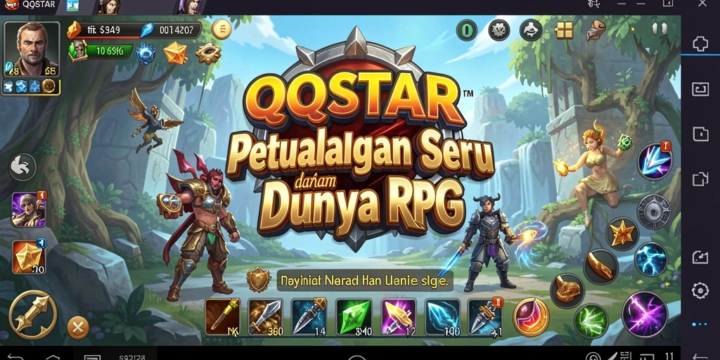 Tampilan seru dan aksi mendebarkan dalam permainan RPG.