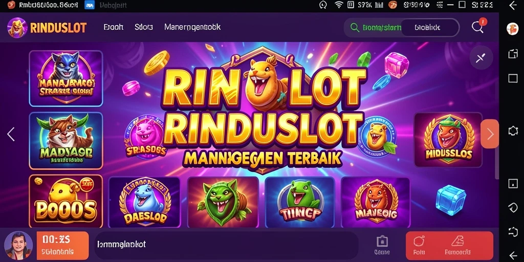Tampilan gameplay RINDUSLOT dengan grafis menawan dan fitur menarik.