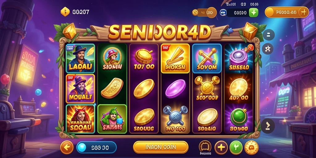 Screenshot gameplay SENIOR4D dengan tema slot yang menarik.