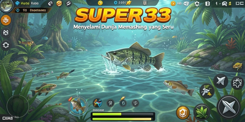Screenshot permainan SUPER33 menampilkan aksi memancing yang mendebarkan.