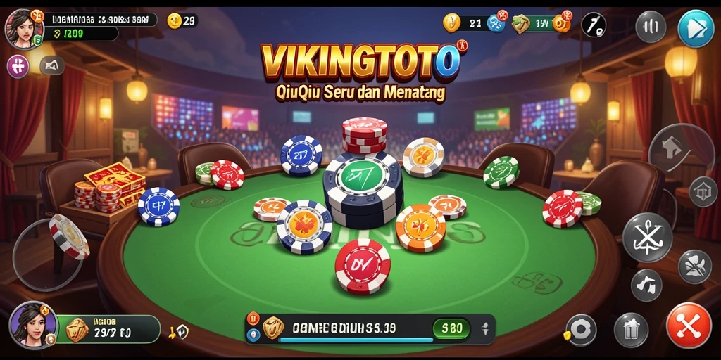 Tampilan gameplay seru di VIKINGTOTO dengan aksi QiuQiu yang mendebarkan.