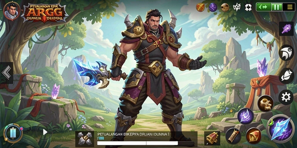 Screenshot menunjukkan pertarungan seru dalam <strong>VIP188</strong>, menampilkan aksi ARPG yang mendebarkan.