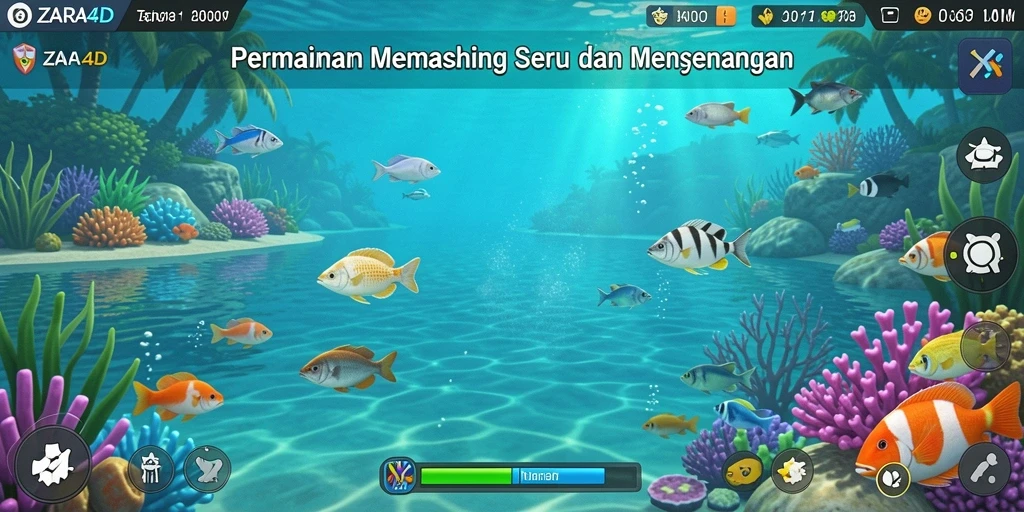 Tampilan gameplay ZARA4D yang mendebarkan saat memancing.
